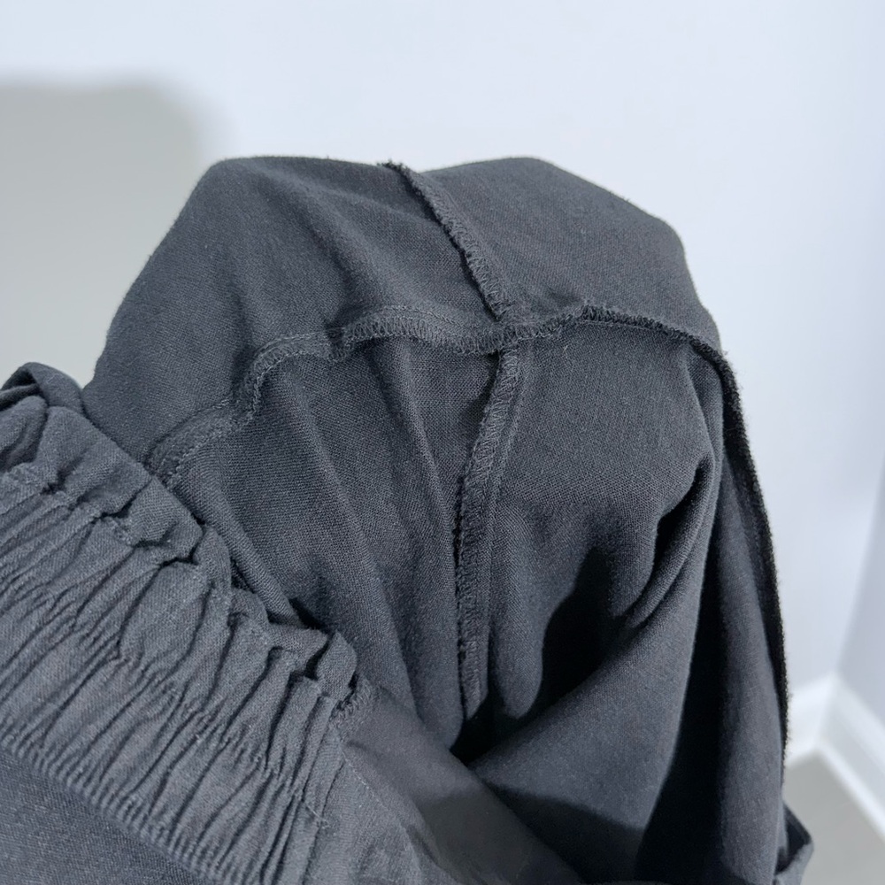 Madewell Petite Pull-On Straight Crop Pants in Linen Blend Black 10 P NP860 Boho - Picture 12 of 14